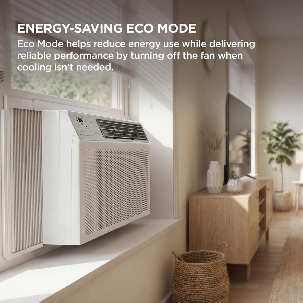 TCL 8000 BTU Smart Window Air Conditioner, Best Compact Quiet Energy Efficient AC Unit, Fan & Dehumidifier, Rooms Up To 350 Sq. Ft., Remote Control, Works with Alexa, Google Assistant & TCL Home App