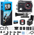 AKASO EK7000 Pro 4K30fps Action Camera with 64GB MicroSDXC U3 Memory Card Accessories Kit Bundle Ultra HD 131FT Waterproof Camera EIS WiFi Remote Control 5X Zoom Underwater Camera