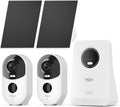 3K 4MP Security Cameras Outdoor Wireless, Solar Powered Cameras for Home Security, No Subscription, Smart Detection, Color Night Vision, 2-Way Talk, 2.4/5GHz WiFi, 32GB Local Storage