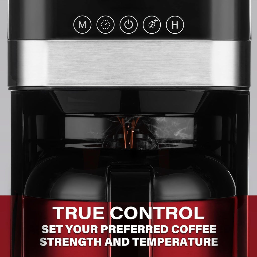 Melitta Aroma Tocco Thermal Drip Coffee Maker, 8-Cup, Programmable with Automatic Shut-Off, Pause & Serve, Stainless Steel Carafe with 5-Pack Coffee Filters
