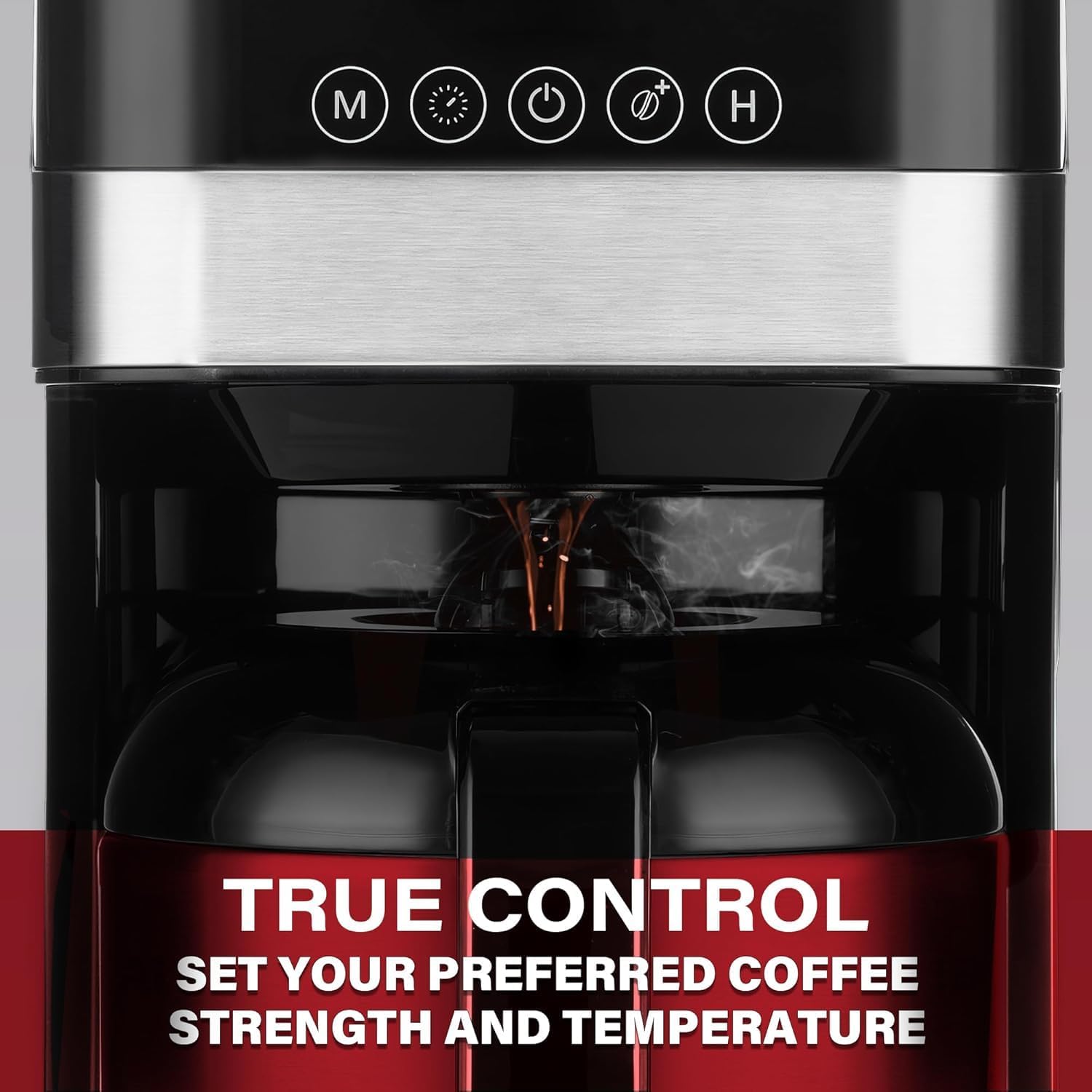 Melitta Aroma Tocco Thermal Drip Coffee Maker, 8-Cup, Programmable with Automatic Shut-Off, Pause & Serve, Stainless Steel Carafe with 5-Pack Coffee Filters
