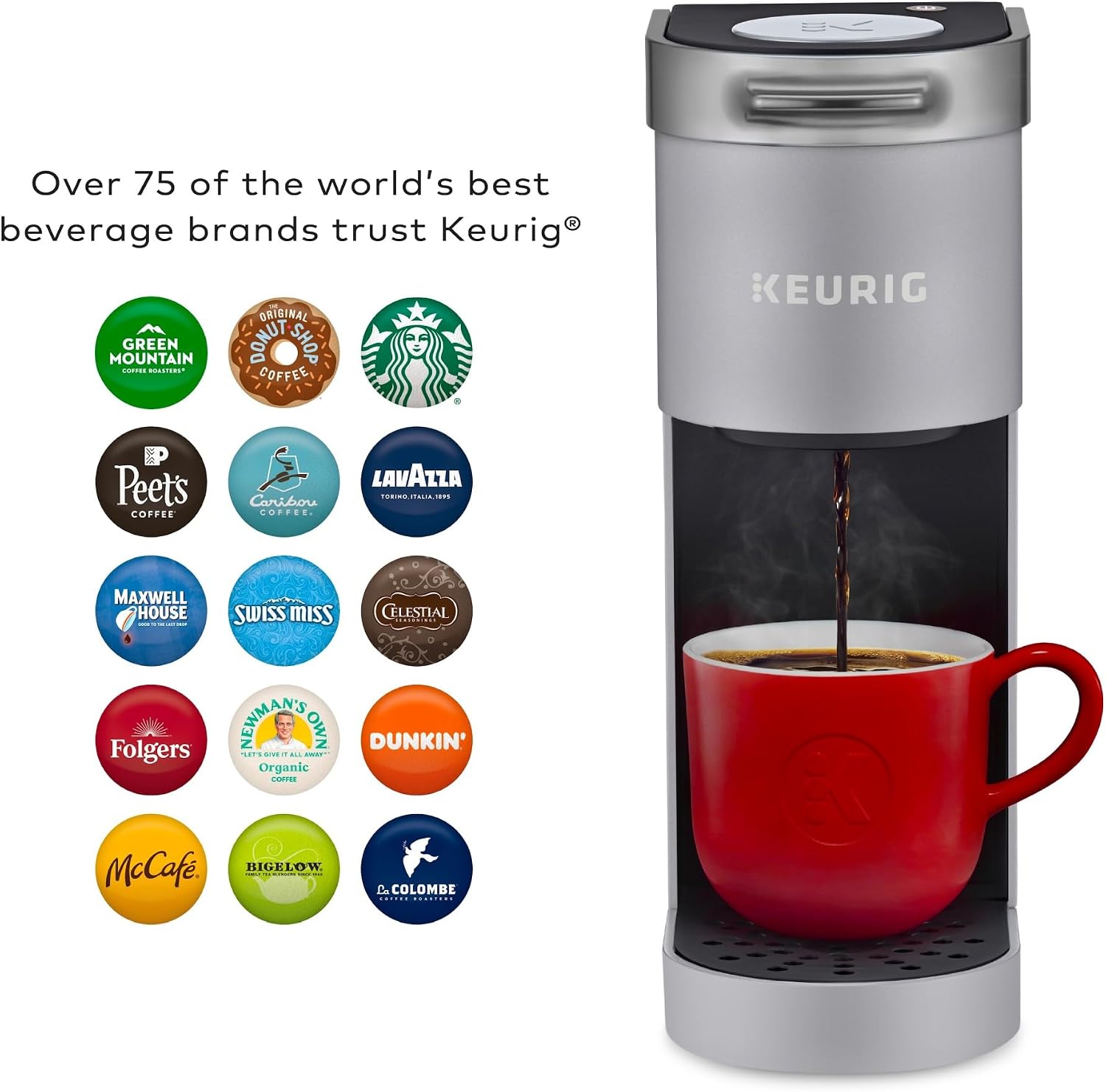 Keurig K-Suite Premium In-Room Hospitality Coffee Maker, Single Cup, Silver/Black