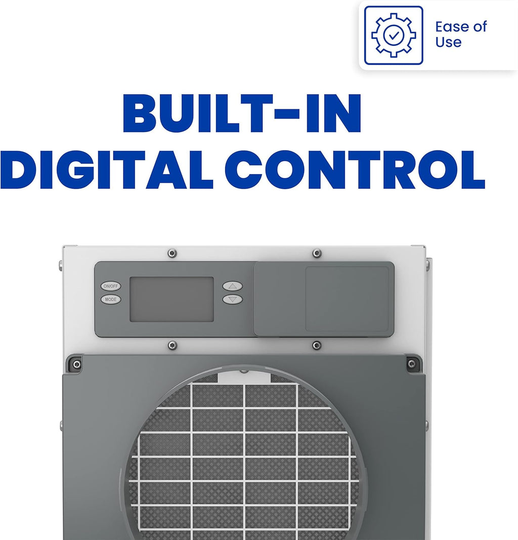 AprilAire E070 Pro 70-Pint Crawl Space Dehumidifier + Model 76 Wall Mount Control, Whole-House Dehumidifier for Basement, Crawlspace, or Whole Home up to 2,200 sq. ft.
