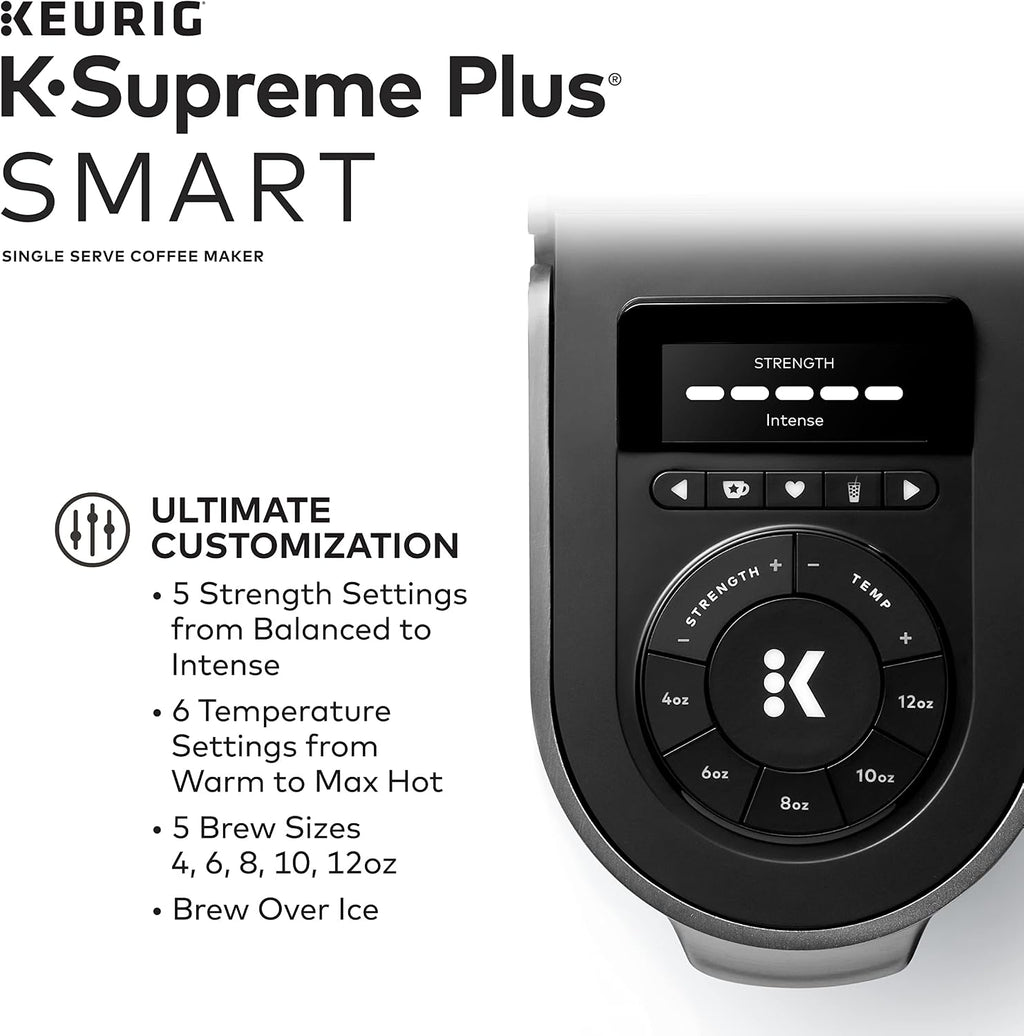 Keurig K-Supreme Plus SMART Single Serve Coffee Maker with Dunkin' Original Blend Medium Roast, 60 K-Cup Pods