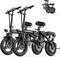 ASKGO Electric Bike for Adults Teens, 800/1200W Peak Folding Ebike, 22/25MPH & 30/45 Miles Range, Dual Suspension & Dual Brake, 3-Speed Modes, 14' Portable Electric Mini Bike, Commuting Ebike