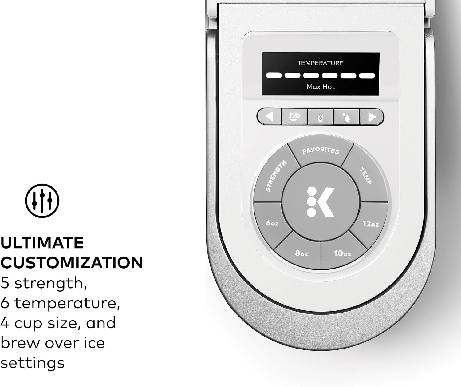 Keurig K-Supreme SMART Single Serve Coffee Maker With WiFi Compatibility, 4 Brew Sizes, And 66oz Removable Reservoir, Compatible with Alexa, White