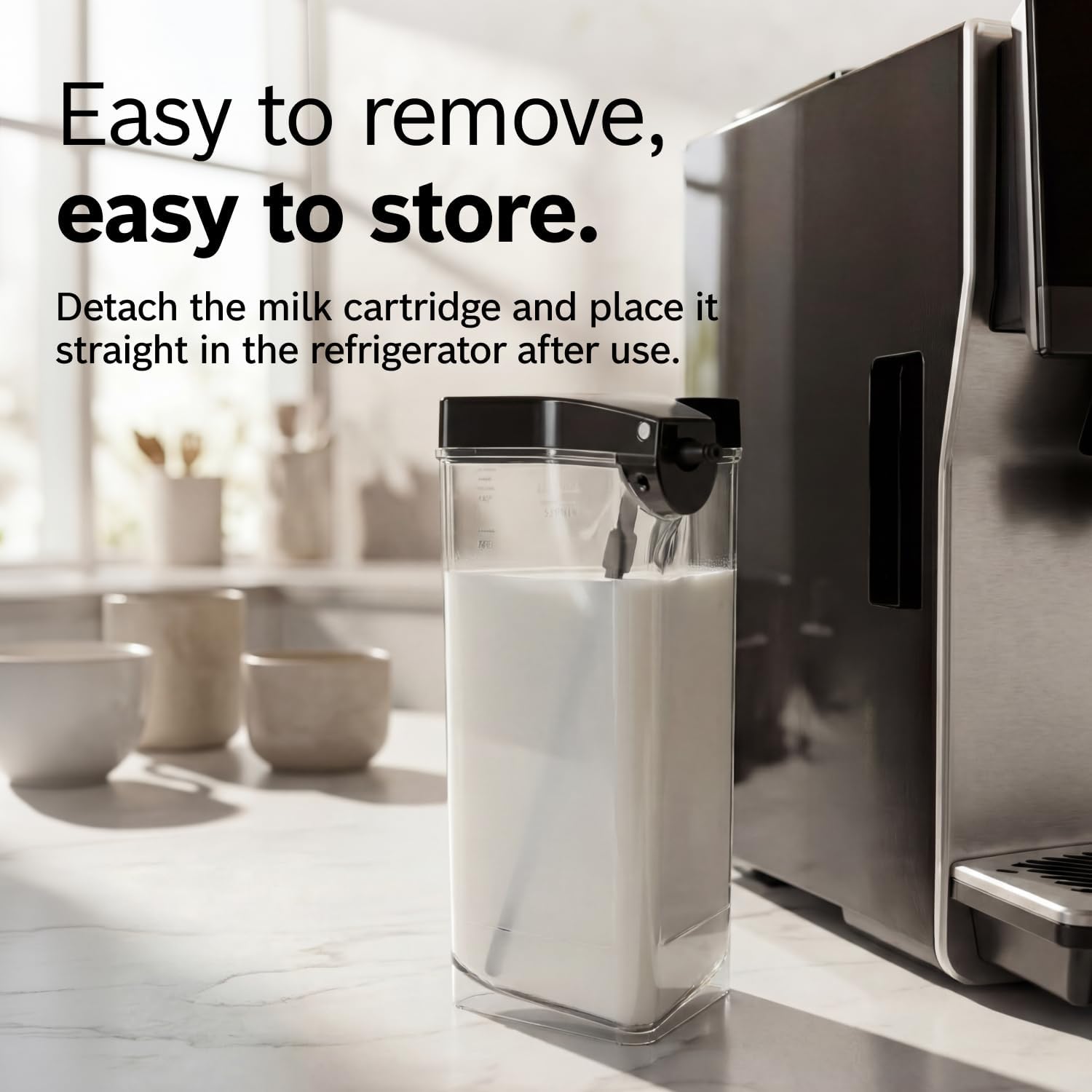 Bosch Fully Automatic Coffee and Espresso Machine - 36 Drinks, Double Cup Barista Style Super Coffee Maker - Touchscreen, Large Bean Capacity - Easy Clean, Maintenance - Silver - TQU60307