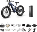 Battery+Luxury Gift Pack Boxer Electric Bike for Adults 960W, 48V 20AH Battery Ebike, Full Suspension 26' Fat Tire E Bike, 28MPH 80Miles Range Mountain Electric Bicycle, 7 Speed Hydraulic Disc Brakes
