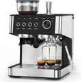 COWSAR 20 Bar Espresso Machine with Grinder & Milk Frother Steam Wand, 58mm Expresso Coffee machines, Commercial Stainless Steel Coffee Maker for Cappuccino and Latte, Perfect for Home Café-Black