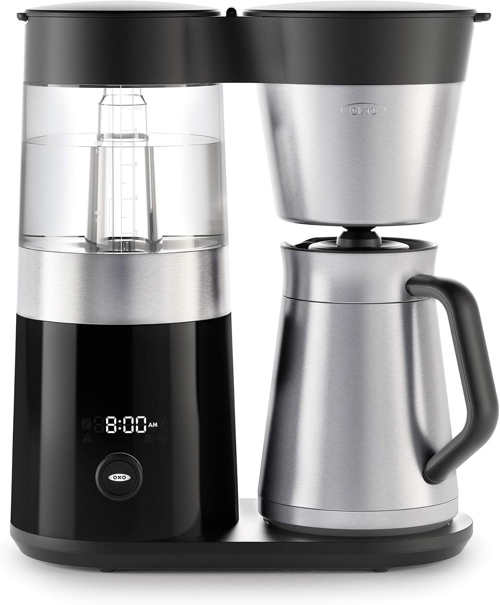 OXO Brew 9-Cup Coffee Maker – Stainless Steel, Programmable Coffee Machine with Single Serve or Full Carafe Options, SCA Certified Home Brewer