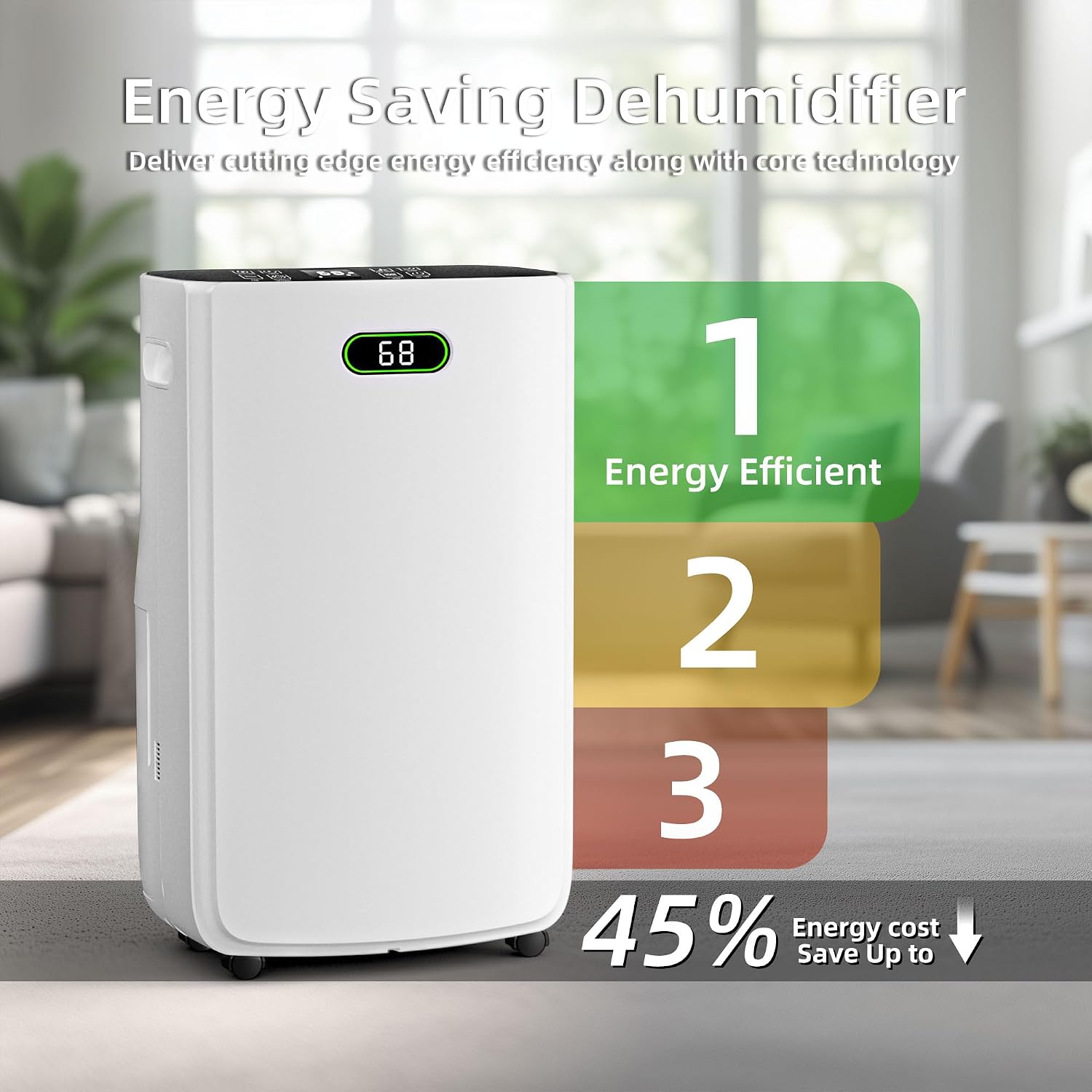 5000 Sq.Ft Dehumidifier for Basement with Drain Hose, 80 Pint Dehumidifiers for Home with Large 6.5L Water Tank,24H Timer,Child Lock,Defrost,Silent,4 Modes Operation Auto Shut-off(80 Pints)