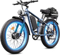 5000W Electric Bike for Adults, 45MPH Dual Motor Ebike 52V 23AH 1196WH E Bike 100 Miles Long Range Bicycle Full Suspension 26' Fat Tire Off Road for Men Dual Hydraulic Disc Brake Ebike