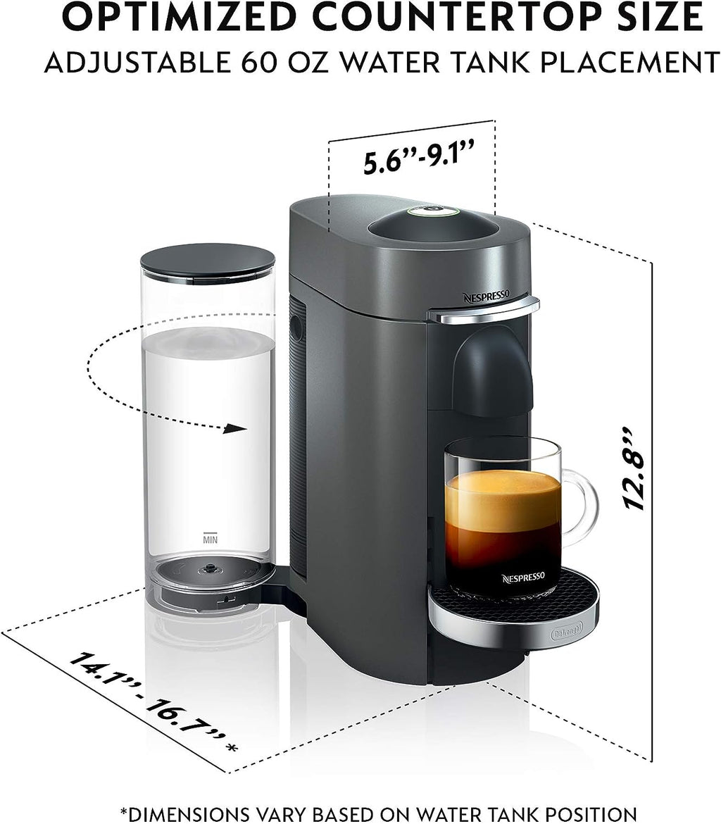 De'Longhi Nespresso Vertuo Plus Coffee and Espresso Maker by De'Longhi, Titan