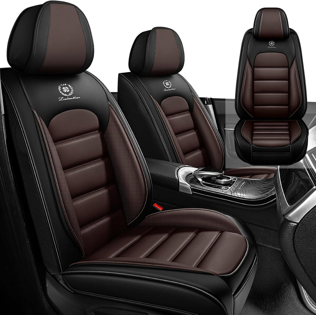 Car Seat Cover Fit for Honda Pilot 2003-2025,Compatible Airbag Non-Slip Waterproof Seat Cover,Car Seat Protector Premium Interior (Standard 2 Seats,Black Coffee)