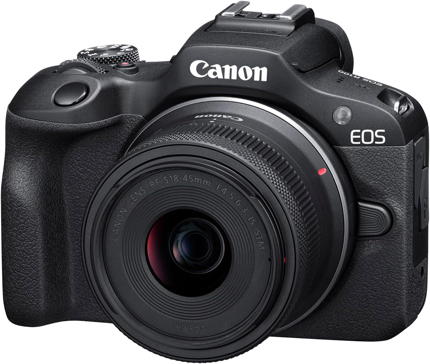 Canon EOS R100 Mirrorless Camera Double Zoom 2 Lens Kit RF-S 18-45mm and RF 75-300mm 6052C111 Bundle with Deco Gear Accessories Kit + 2 Battery +Tripod + Filters + Wide Angle & Telephoto Lenses &More