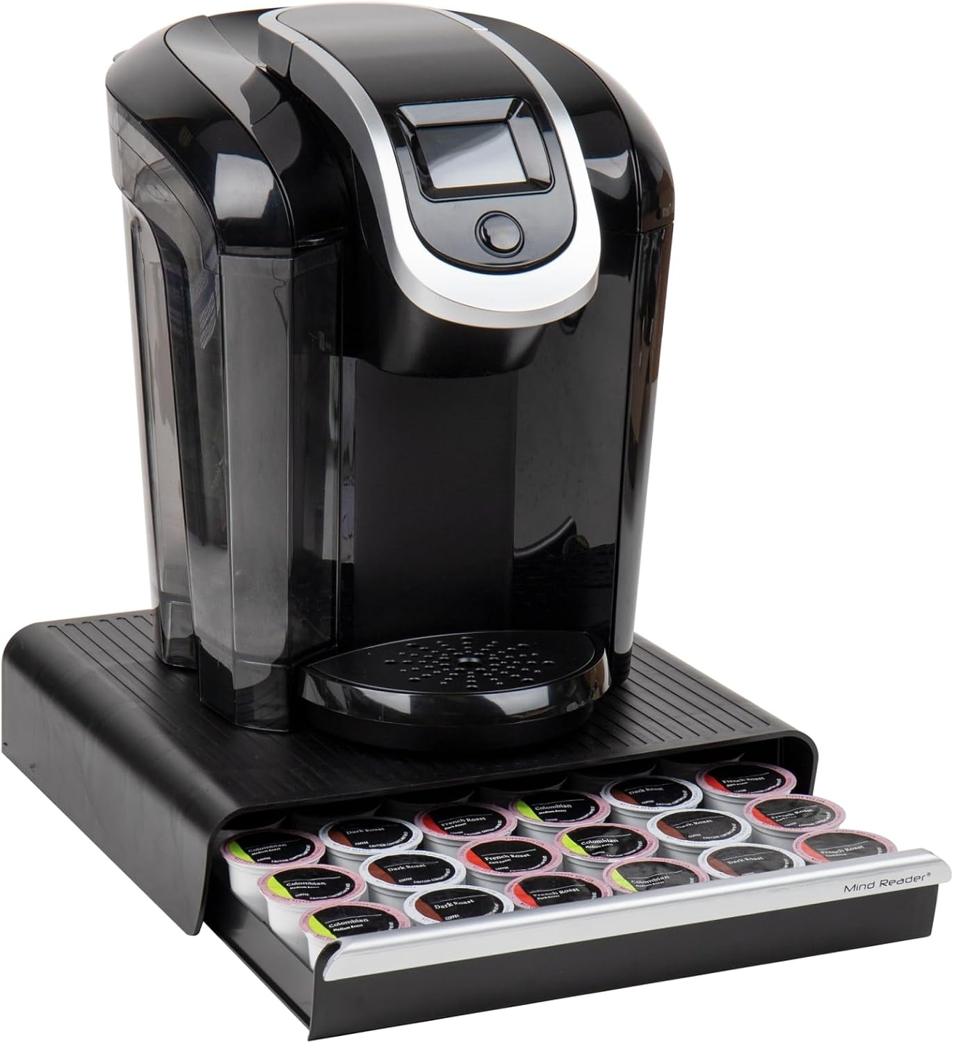 Mind Reader Single Serve Coffee Pod Drawer, 36 Pod Capacity, Countertop Organizer, Breakroom, 12.75'L x 13'W x 3'H, Black (Pack of 6)