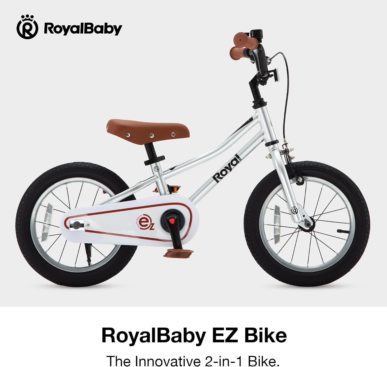 RoyalBaby Kids Bike, Terra EZ Balance to Pedal Convertable Bicycle, 14 16 18 Inch Easy Learn Balancing to Biking Boys Girls Ages 3-9 Years Beginners