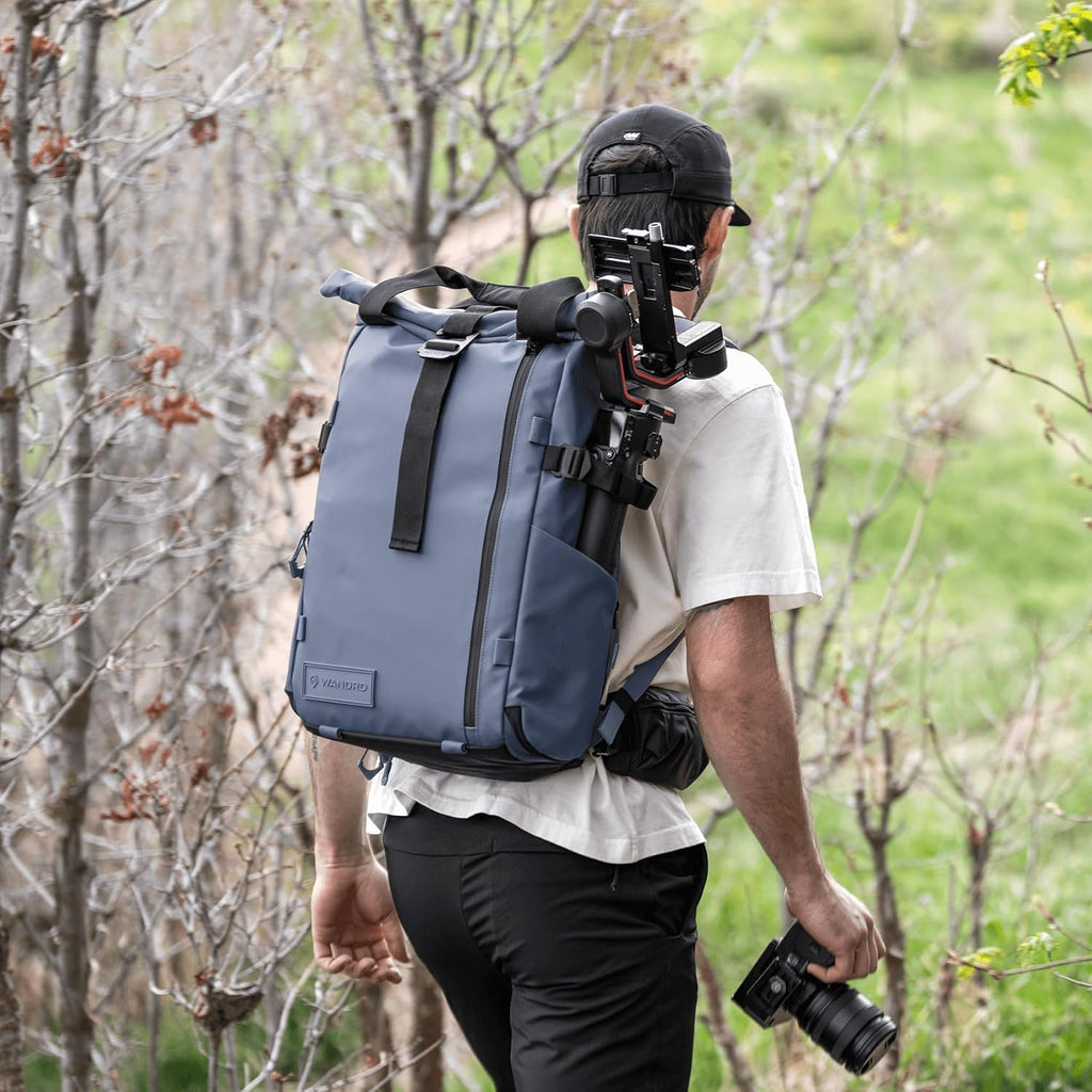 WANDRD PRVKE Rolltop 41L V4 Camera Backpack – Expandable Weatherproof Travel Bag with Laptop Sleeve and Clamshell Opening
