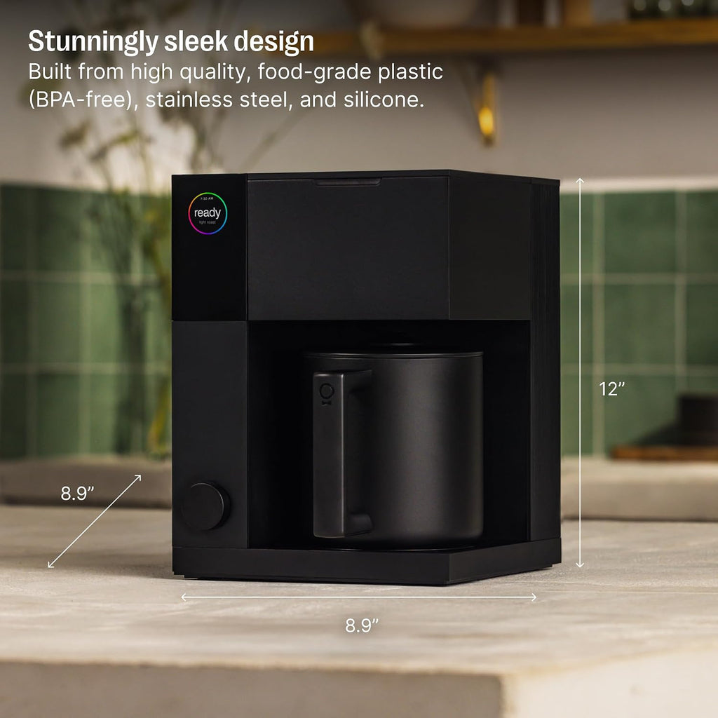 Fellow Aiden Precision Coffee Maker – 10-Cup Thermal Carafe, Programmable Drip Coffee Machine, Single Serve & Batch Brew, Adjustable Brew Strength, Removable Water Tank, Matte Black