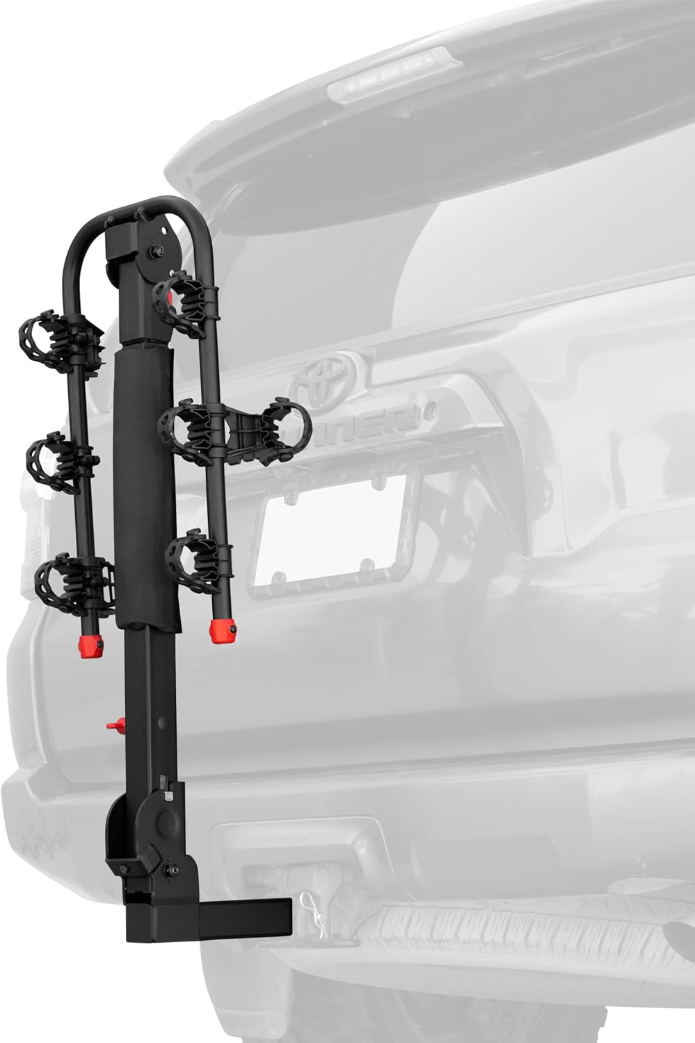 Retrospec Lenox 2-5 Bike Rack Hitch for Car, Truck, SUV - 2in Hitch Mount with Foldable Steel Frame, Anti-Rattle Adapter & Tie Down Straps