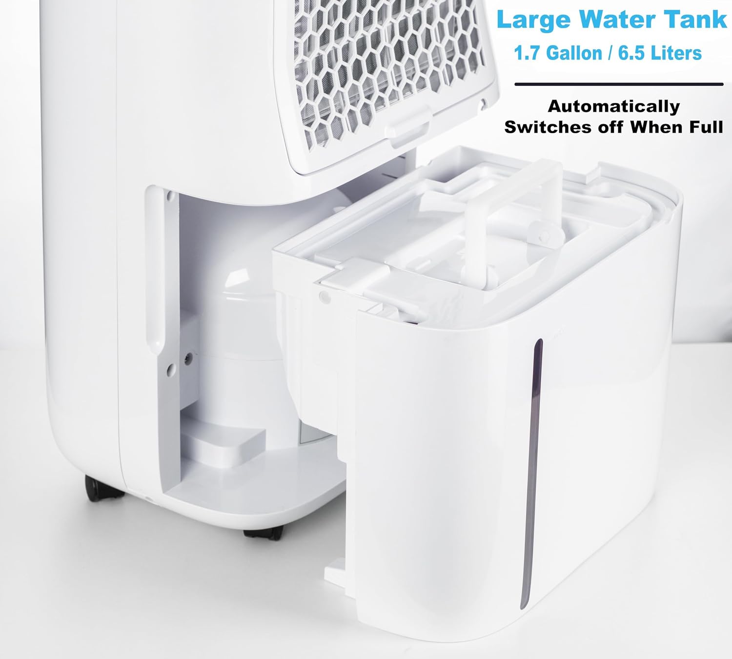 Nyxi 4,500 Sqft / 50 Pints Powerful Compressor Dehumidifier, Smart Digital Humidity Control, XL Water Tank 1.7 Gallon, Drain Hose Option, 24-Hour Timer, Removes Moisture for Home, Laundry, Office