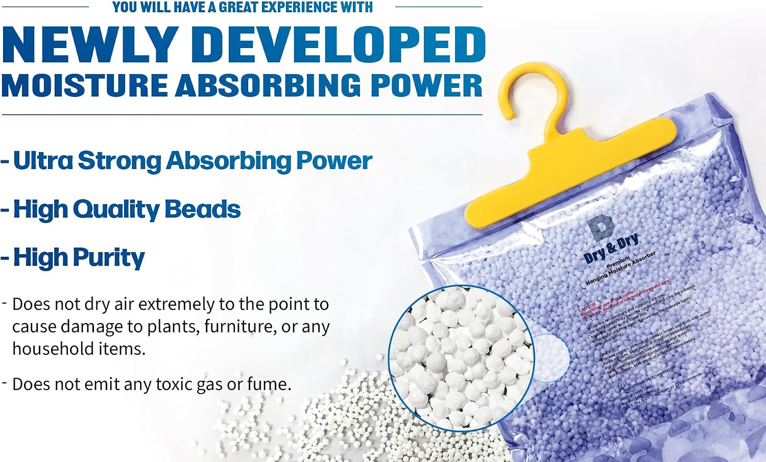 Dry & Dry 70 Pack [7 OZ] Moisture Absorbers - Home & Basement Dehumidifiers