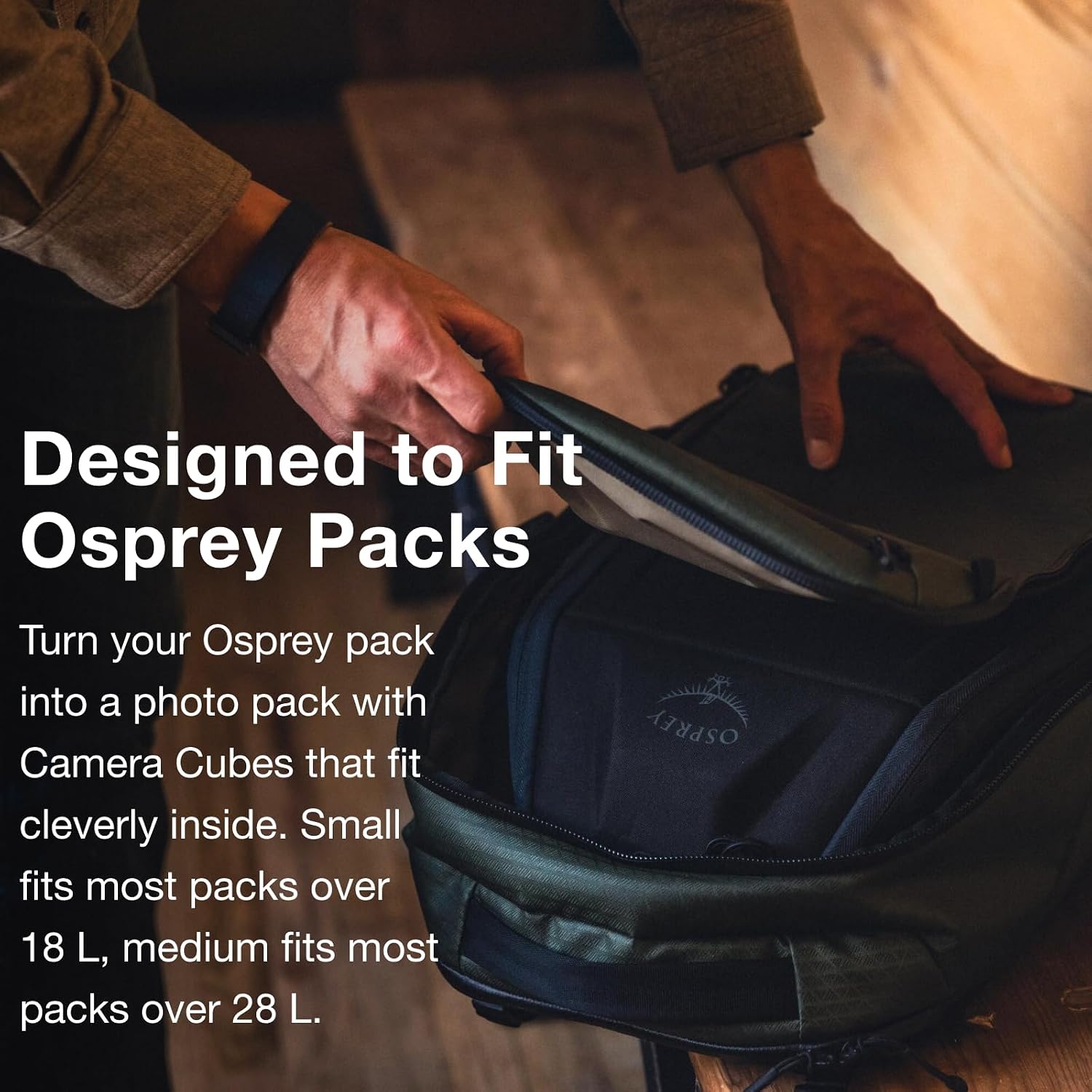 Osprey Camera Storage Cube, Charcoal Grey, Medium