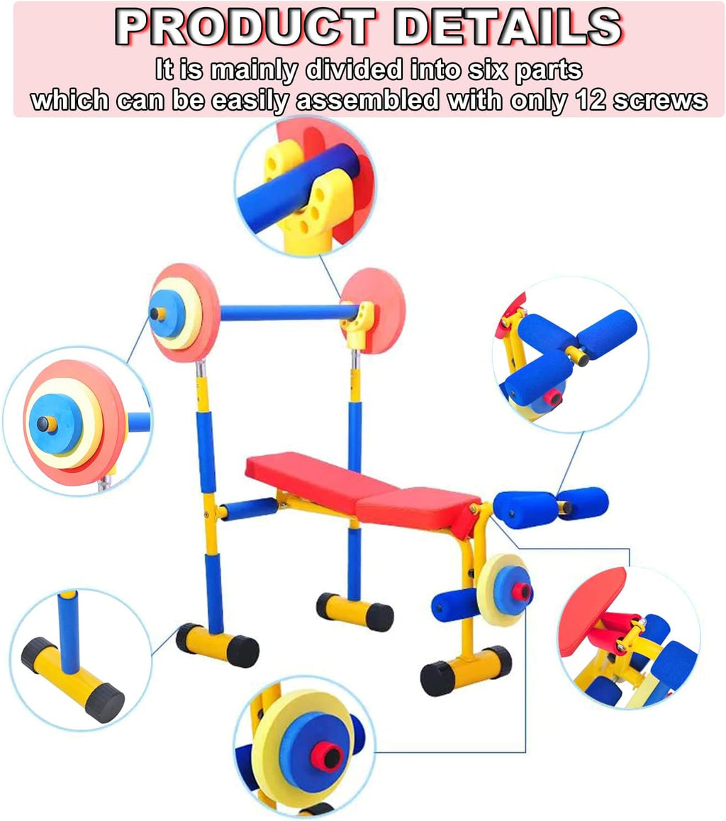 Kids Exercise Bike Fun and Fitness Exercise Equipment, Adjustable Resistance and Seat Height Kid Stationary Bike, for Boys Girls Ages 3-8 Year Old