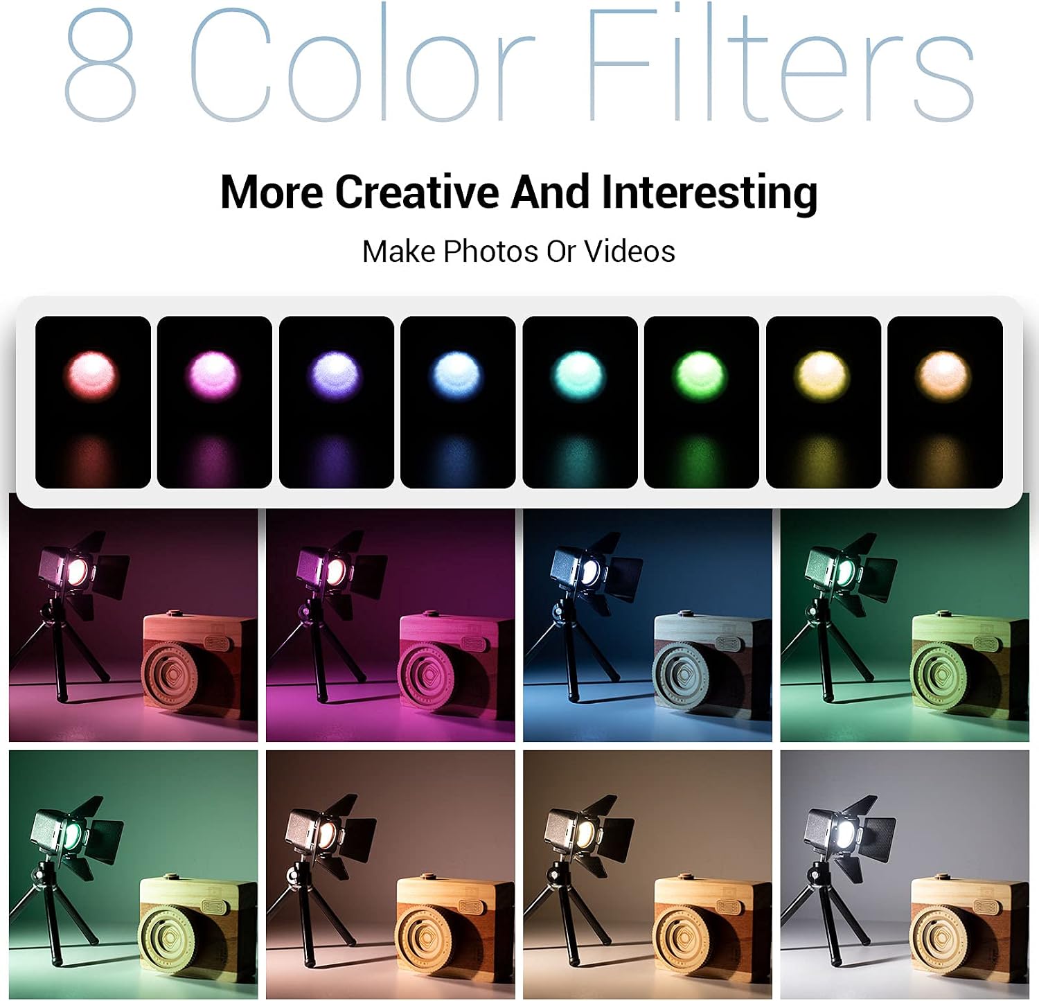 SmallRig RM01 Mini LED Video Light (3 Pack), Waterproof Portable Lighting Kit with Gels, Barndoor, Diffuser, Dimmable Fill Light 5600K CRI95, Lume Cube Camera Light for Stop Motion, Macro Photography