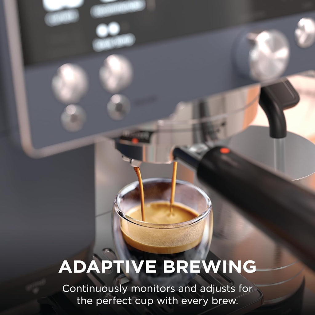 Ninja Luxe Café Premier 3-in-1 Espresso Machine, Drip Coffee, & Rapid Cold Brew | Built-in Coffee Grinder, Hands-Free Milk Frother, Assisted Tamper for Cappuccinos & Lattes | Cyberspace | ES601CY