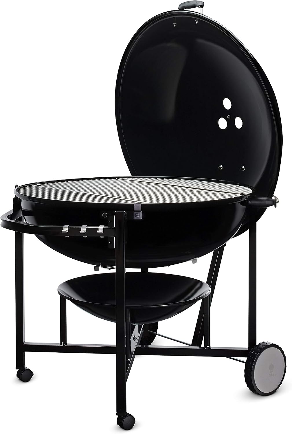Weber The Ranch Charcoal Kettle Grill, 37' – Massive Outdoor BBQ Grill with Stainless Steel Hinged Cooking Grate, Tuck-Away™ Lid Holder & Porcelain‑Enameled Bowl