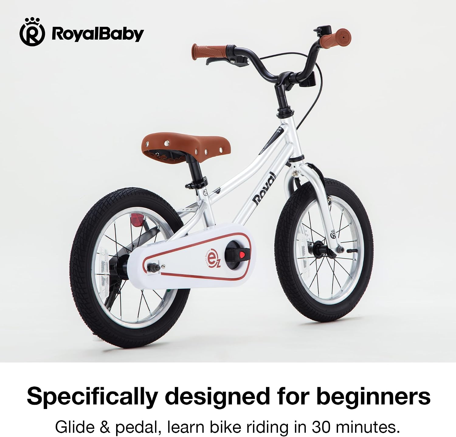 RoyalBaby Kids Bike, Terra EZ Balance to Pedal Convertable Bicycle, 14 16 18 Inch Easy Learn Balancing to Biking Boys Girls Ages 3-9 Years Beginners