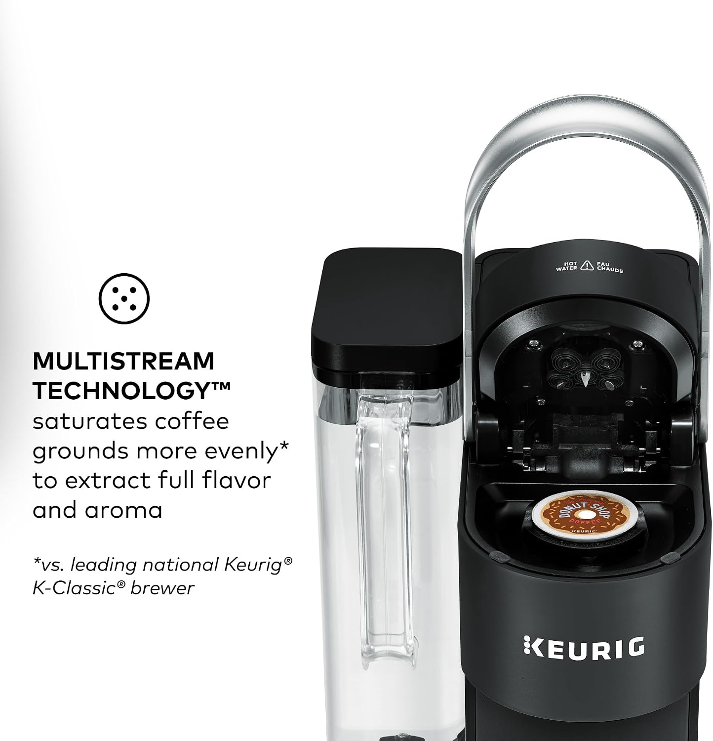 Keurig K-Supreme SMART Coffee Maker, MultiStream Technology, Brews 6-12oz Cup Sizes, Black