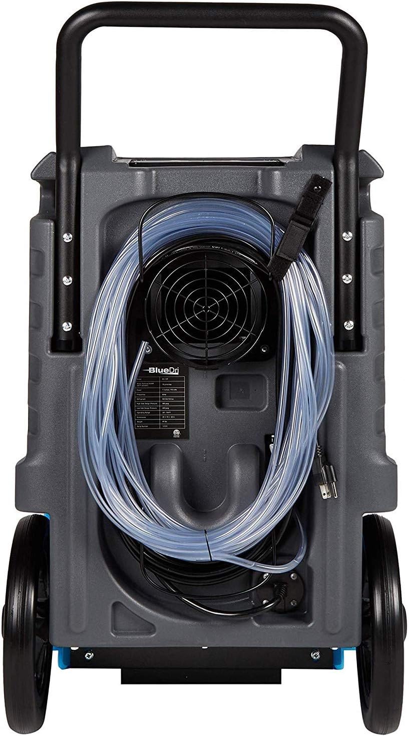 BlueDri BD-76 Commercial Dehumidifier for Home, Basements, Garages, and Job Sites. Industrial Water Damage Equipment - Pack of 1, Blue