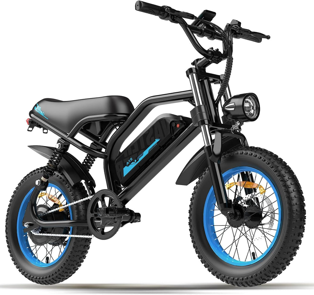 VDL Mountain Electric Bike for Teens/Adults, 16' Fat Tire Ebike, Wider Seat 500W Motor with Removable Battery, 20MPH, UP to 35 Miles Mountain Bike, Teenagers ebike for Riding&Commuting