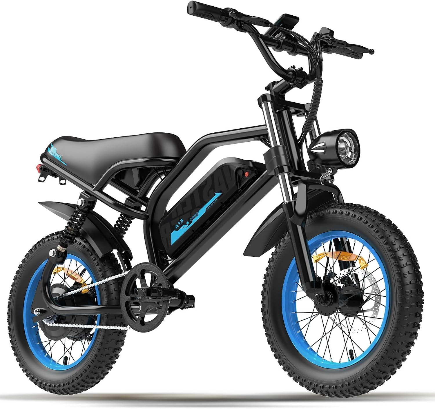 VDL Mountain Electric Bike for Teens/Adults, 16' Fat Tire Ebike, Wider Seat 500W Motor with Removable Battery, 20MPH, UP to 35 Miles Mountain Bike, Teenagers ebike for Riding&Commuting
