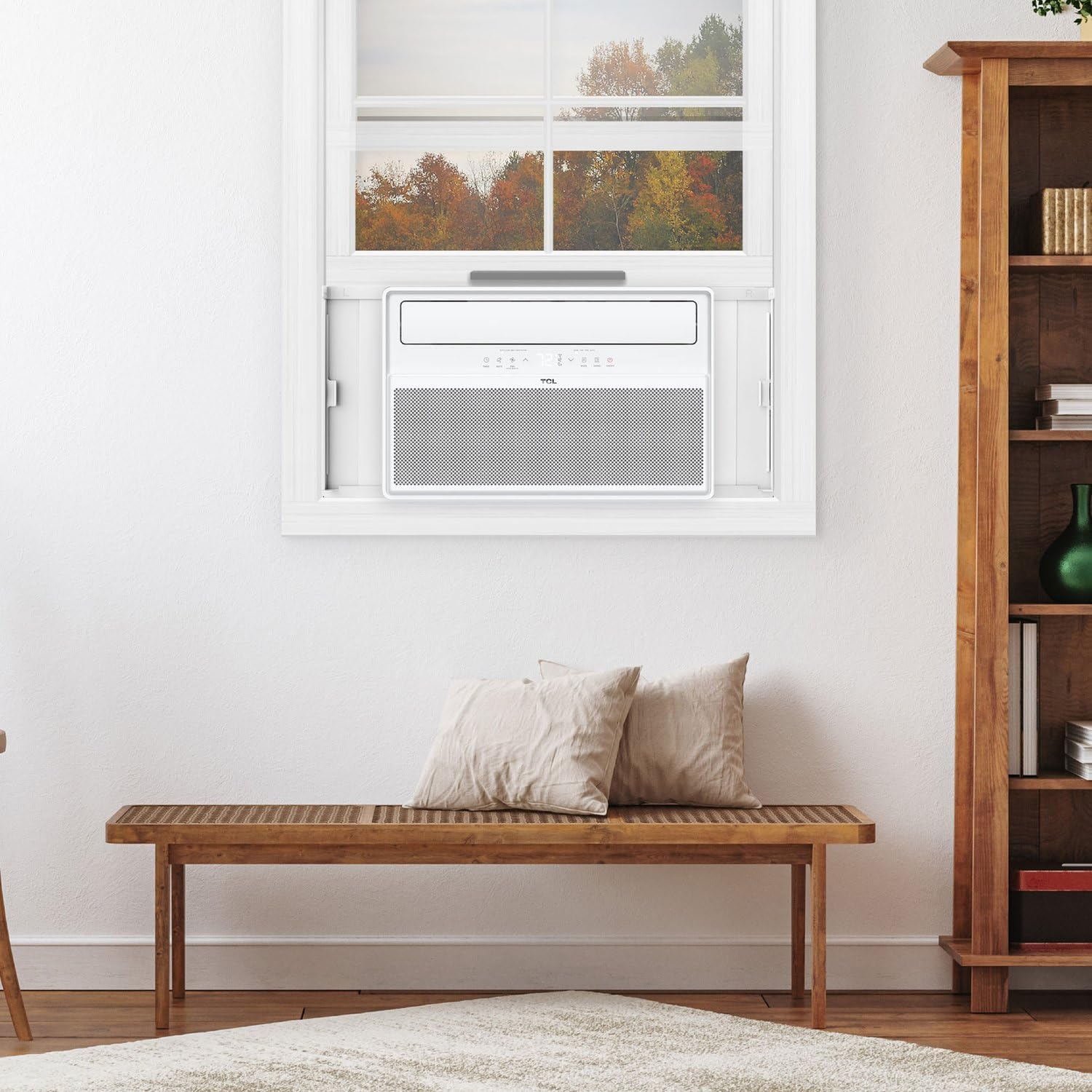 TCL 10000 BTU Q-Series Smart Inverter Window AC, Energy Efficient Air Conditioner with Fan, Dehumidifier, Remote Control & WiFi, Works with Smart Home Devices & TCL Home App, Cools up to 450 Sq. Ft.