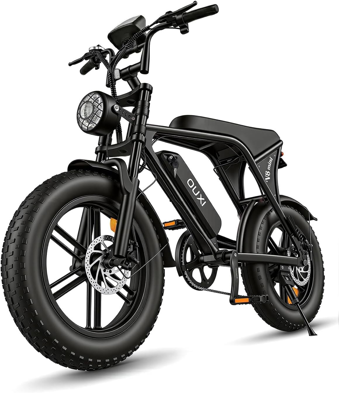 OUXI V8 Series Electric Bike for Adults, Ebike Peak 500W/1000W, 20/31 MPH, 10.4/15/30 AH Removable Battery, 16''/20' Fat Tire Electric Bike, 7-Speed Gear Electric Bicycles, Dual Disc Brakes
