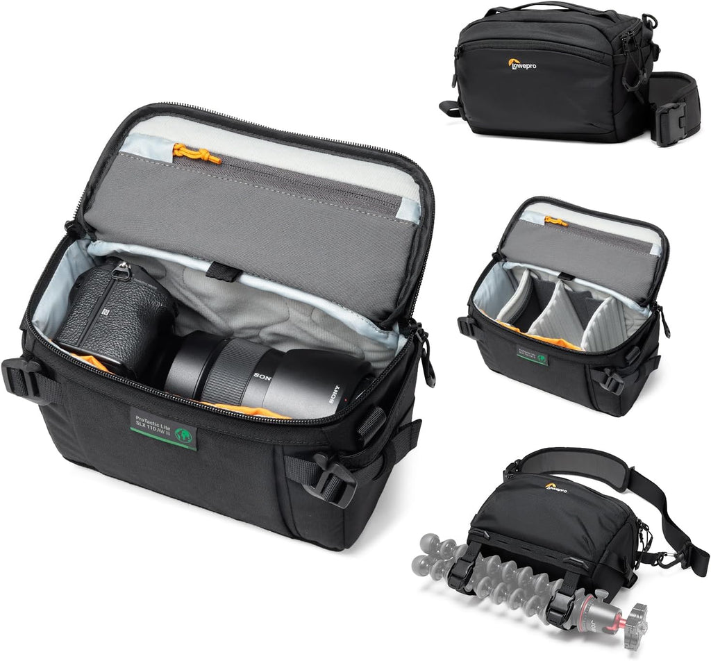 Lowepro ProTactic Lite SLX 110 AW III Camera Sling Bag, Professional Camera, Rain Cover, Lightweight Crossbody Sling Backpack, for Photographer, Videographer, Volume 4L, for DSLR/Mirrorless