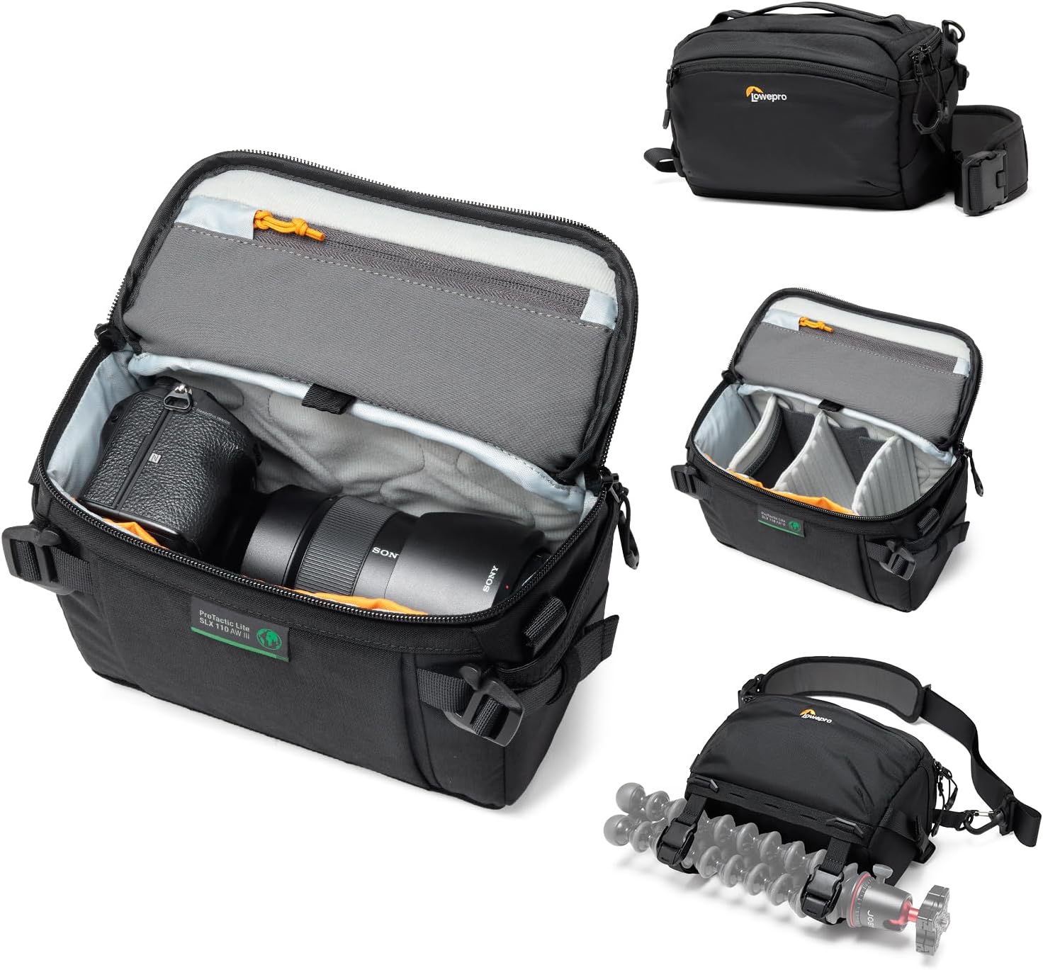 Lowepro ProTactic Lite SLX 110 AW III Camera Sling Bag, Professional Camera, Rain Cover, Lightweight Crossbody Sling Backpack, for Photographer, Videographer, Volume 4L, for DSLR/Mirrorless