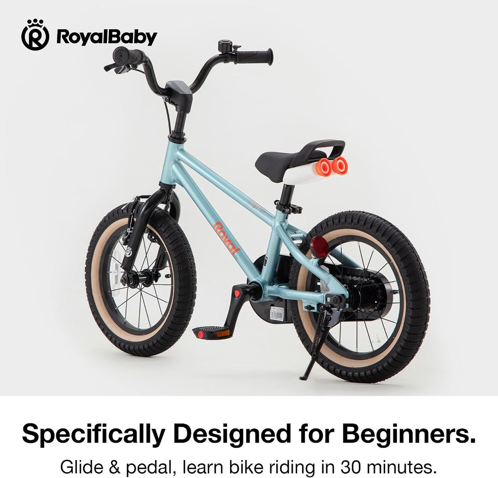 RoyalBaby EZ Kids Bike, Lightweight Aluminum 2-in-1 Balance to Pedal Bike for Beginners Easy Learn Biking, Boys Girls