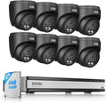 ZOSI C220 16CH 4K PoE Home Security Camera System, 16 Channel 4K 8MP NVR with 4TB HDD for 24/7 Record, 8 x 4MP(1440p) QHD 2.5K Dome IP Cameras Outdoor Indoor, Smart AI Human Detection, Two-Way Audio