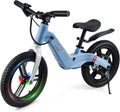 GROWNEER Electric Balance Bike for Kids, 12/14 Inch Tires, Ages 3-6, Lightweight Magnesium Alloy Frame, 3 Speed Settings(3.1/6.2/9.3 MPH), Light-up Front Tire & Adjustable Seat, Toddler Electric Bike
