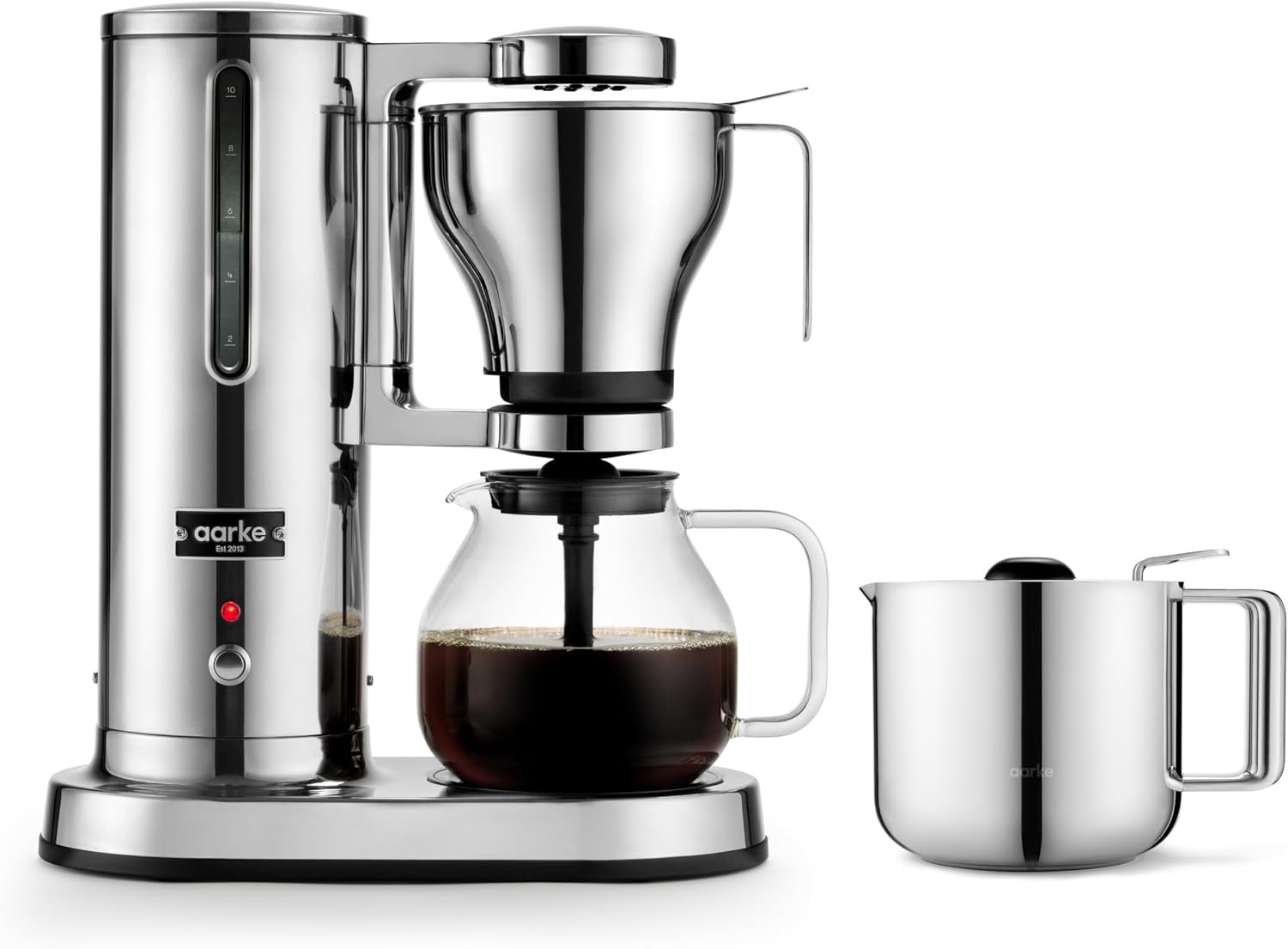 aarke Coffee Maker and Thermal Jug Bundle - Premium SCA-Certified Brewer with Vacuum Insulated Stainless Steel Thermal Carafe, Blooming Mode, 42 fl oz, Stainless Steel