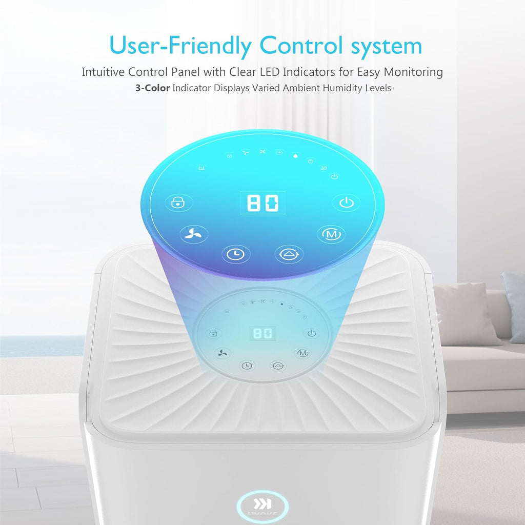 Ukoke Dehumidifiers for Home, 1750 Sq. Ft Energy Star Most Efficient 2025 Small Dehumidifier for Basement and Bedroom, Ultra Quiet with Auto Shut-off