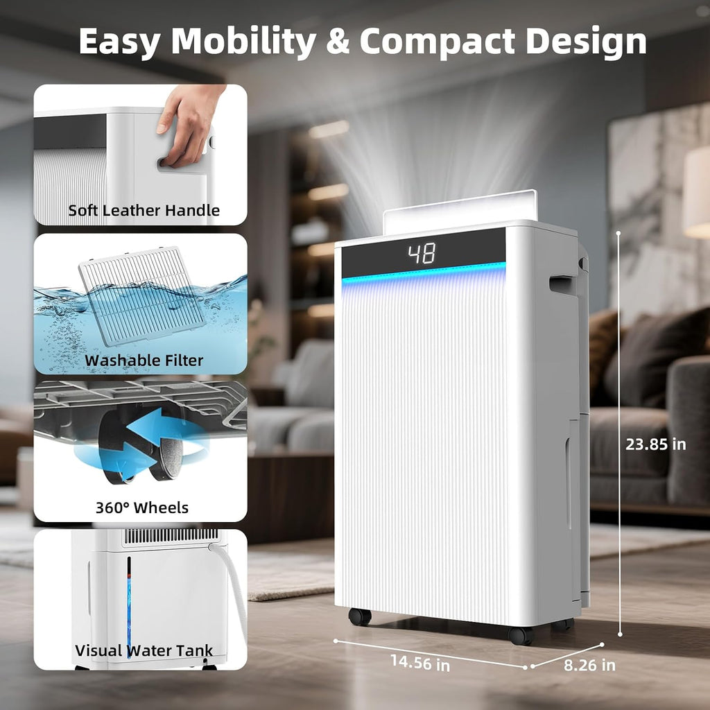 Dehumidifier for Basement, Bedroom, Home, Bathroom
