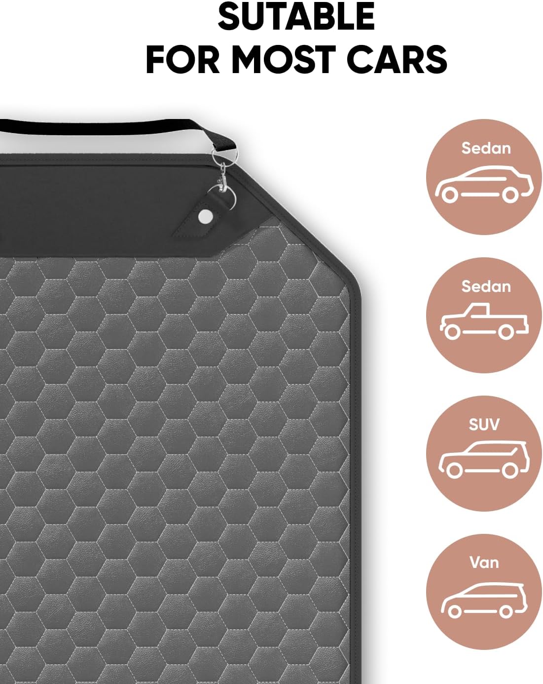 Owleys Kick Mat Back Seat Protector - Car Back Seat Cover for Kids Feet - Waterproof & Sturdy Protector for Upholstery from Dirt, Mud, Scratches and Stain (Gray 2 pc)