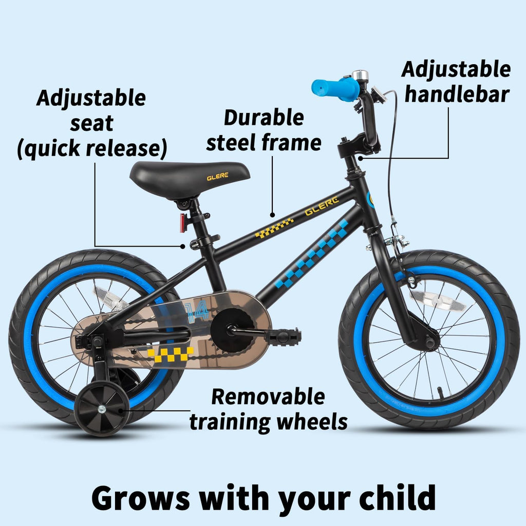 Glerc NuNu 12 14 16 Inch Kids Bike BMX Style for 2-8 Years Old Boys Girls, Toddler Bicycles with Training Wheels & Coaster Brake, Multiple Colors | Toddler Bicycles, Training Wheels, Coaster Brake, Toddler Bicycles, Training Wheels, Coaster Brake