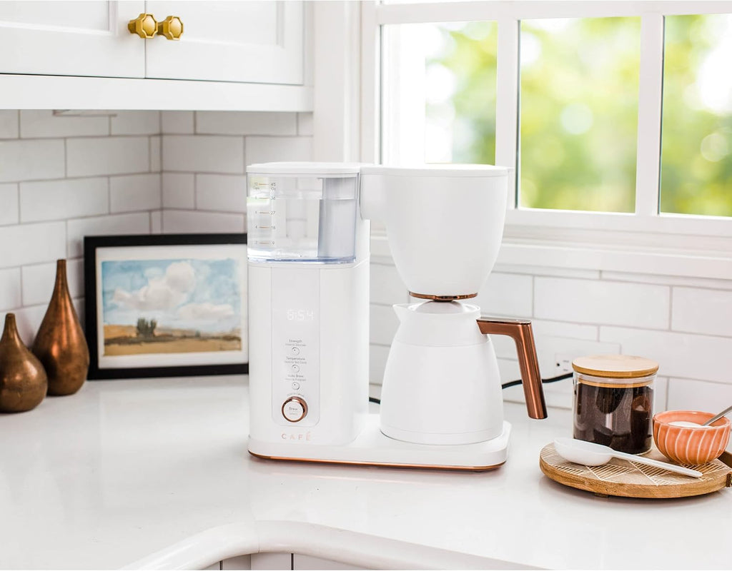 Café Specialty Drip Coffee Maker | 10-Cup Insulated Thermal Carafe | WiFi Enabled Voice-to-Brew Technology | Smart Home Kitchen Essentials | SCA Certified, Barista-Quality Brew | Matte White
