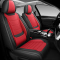 DHAEY Car Seat Covers for Buick Encore GX 2020-2026, Family Seat Covers, Nappa Leather, Wear-Resistant, Anti-Slip, Waterproof, 5PCS Full Set, Black Red